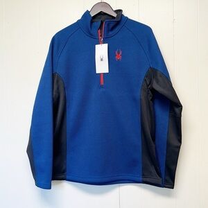 NWT SPYDER Mens Outbound Fleece Half Zip Jacket Abyss Large